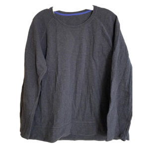 GREY Lady’s Ribbed Sweatshirt, Casual Comfy, Plus Size 1X